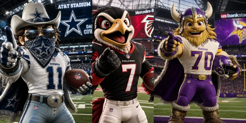 Nfl Mascots From Json generated by undefined