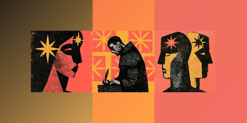Midcentury Block Print Art