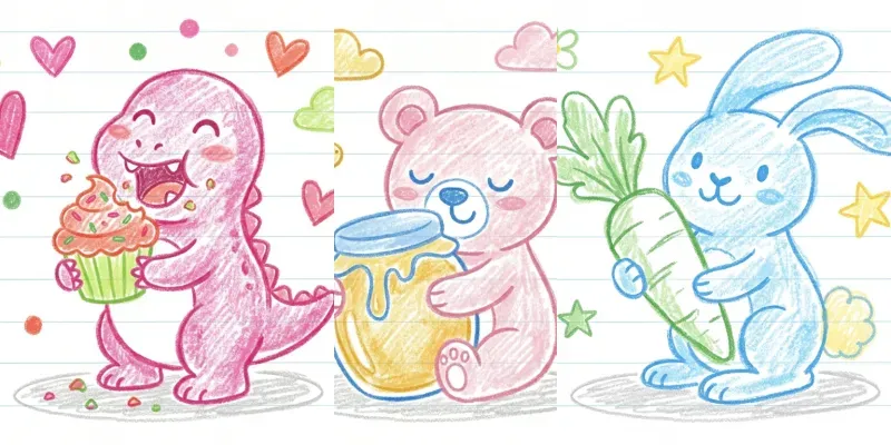 Crayon Kids Wall Art generated by undefined