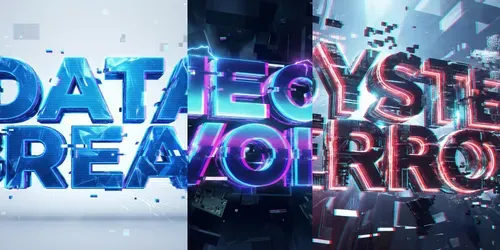 Glitch Reality Game Logo Generator generated by gemini-image