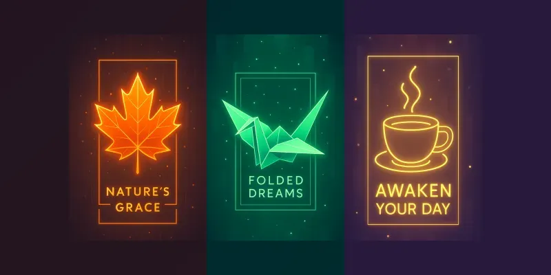 Neon Minimalist Vector Logo Art generated by undefined