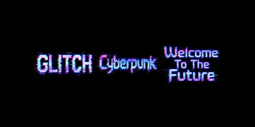 Glitch Cyberpunk Art Typographies generated by chatgpt-image