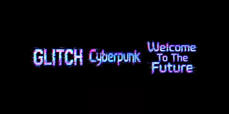 Glitch Cyberpunk Art Typographies generated by undefined