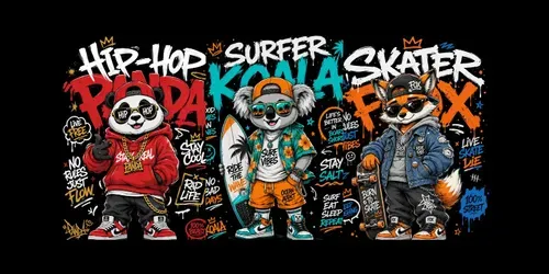 Cute Streetwear Mascot Tshirt Art generated by chatgpt-image