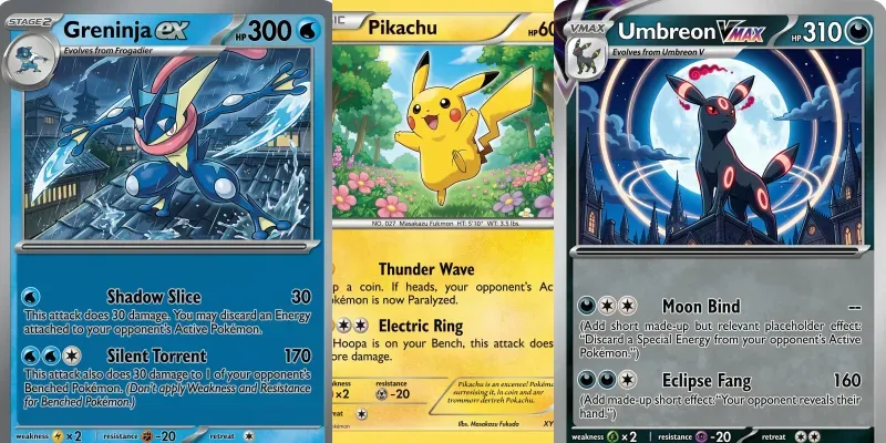Precise Replicas Of The Pokemon Tcg Cards generated by undefined