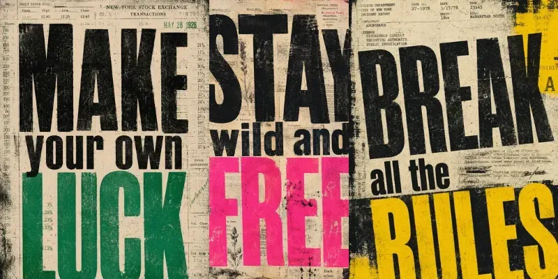 Vintage Letterpress Quote Posters generated by undefined
