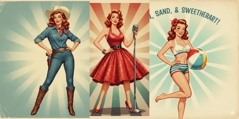 Retro Pinup Elegance generated by undefined