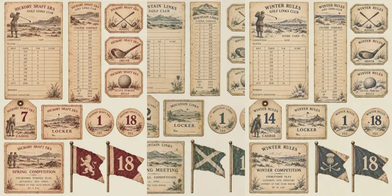 Golf Links Club Ephemera Sheets