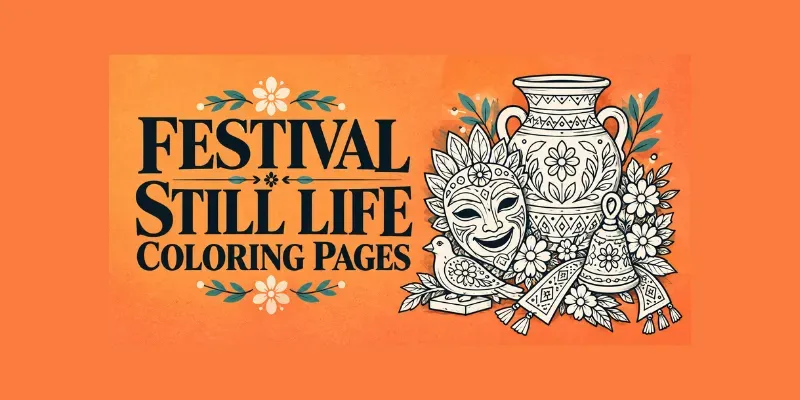 Festival Still Life Coloring Pages