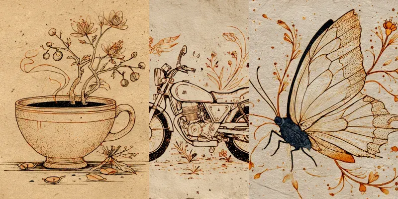 Sepia Ink Parchment Folk Storybooks generated by undefined