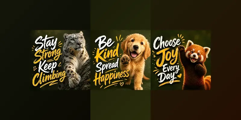 Motivational Animal Quote Designs generated by undefined