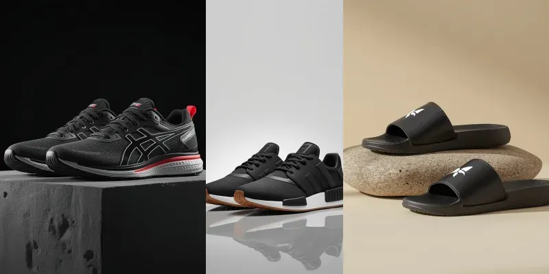 Modern Footwear Product Posters generated by undefined
