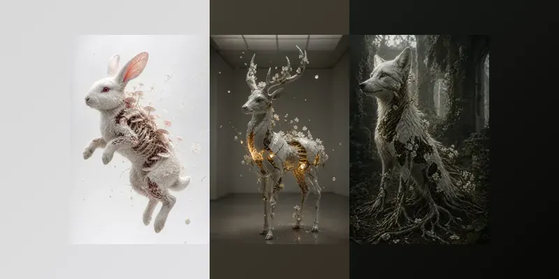 Ethereal Anatomy Surreal 3D Fusions generated by undefined