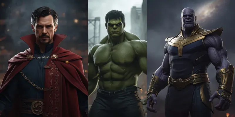 Cinematic Superhero Portraits generated by undefined