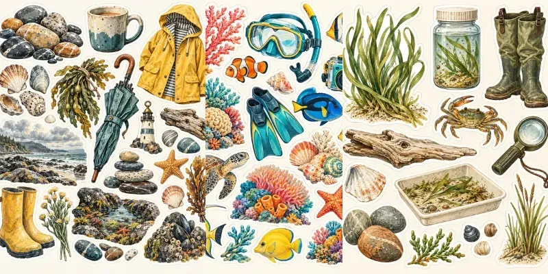 Coastal Field Notes Stickers
