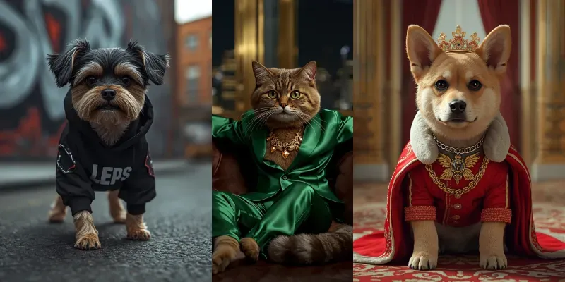 Cute Pet Influencer Photos generated by undefined