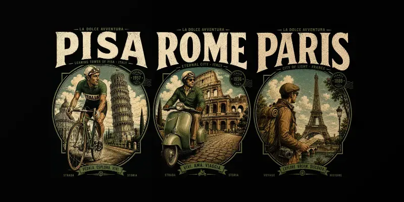 Vintage Landmark Adventure Tees generated by undefined