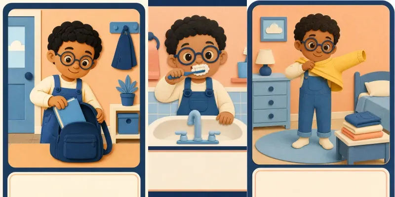 Kids Visual Routine Cards generated by undefined