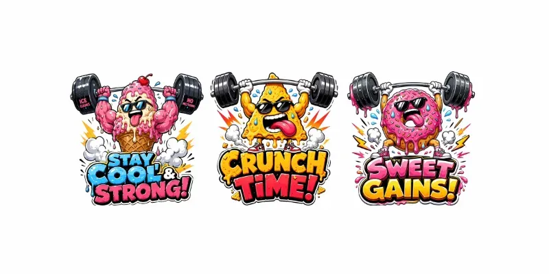 Cartoon Gym Mascot Sticker Generator generated by undefined