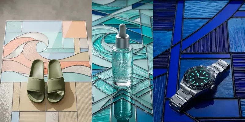 Fine Art Refractive Glassmorphism Oceans generated by undefined