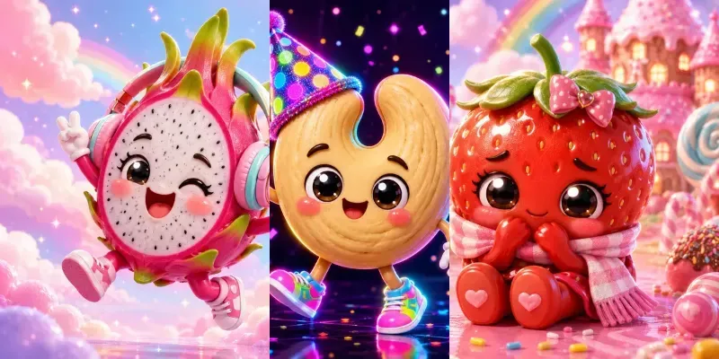 Ultra Cute 3D Food Mascot Generator generated by undefined