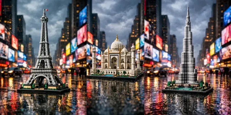 Cinematic Lego City Landmarks generated by undefined