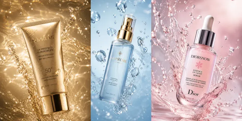 Luxury Skincare Splash Ads generated by undefined