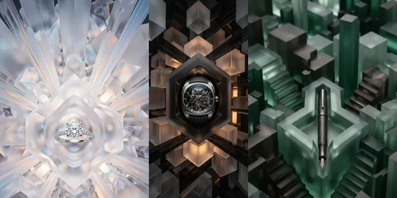 Frosted Acrylic Prism Monolith Stages generated by undefined