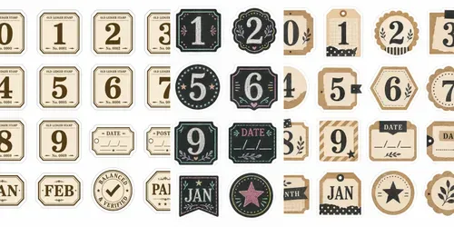 Ledger Number Sticker Sheets generated by chatgpt-image