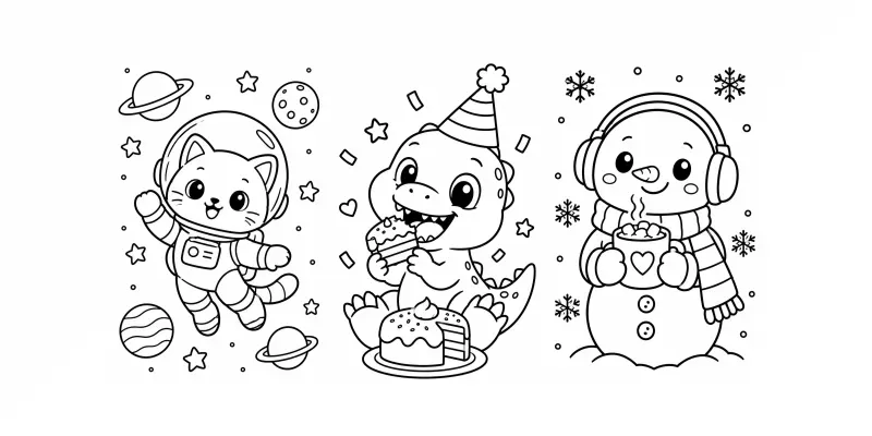 Cute Animals Coloring Pages