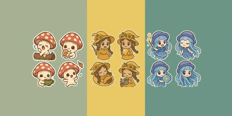 Chibi Sticker Sheets generated by undefined