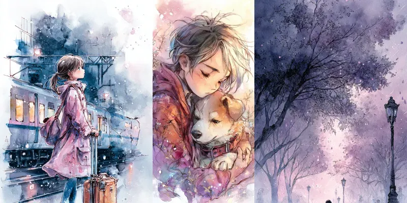 Watercolor Art For Sad Romantic Stories generated by undefined