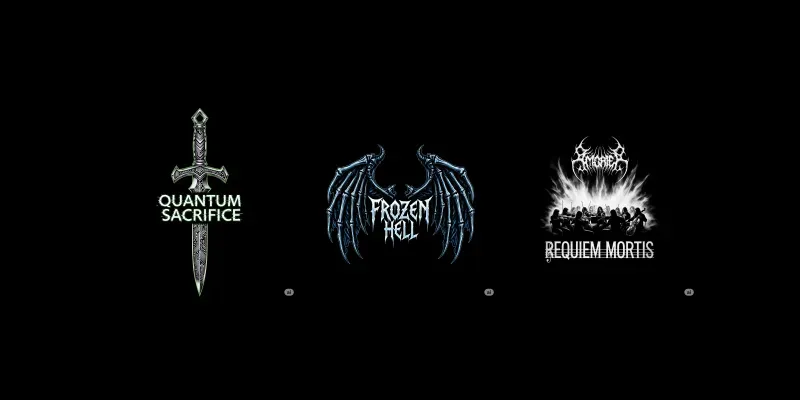 Dynamic Death Metal Logo Engines generated by undefined