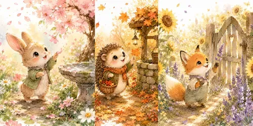 Whimsical Watercolor Tales Animal Gardens generated by chatgpt-image