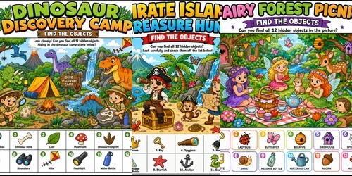 Hidden Objects Adventure Pages generated by chatgpt-image
