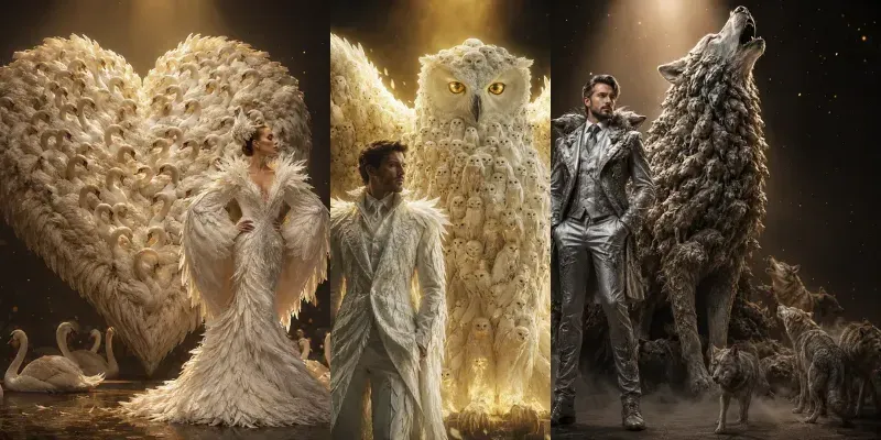 Surreal Animal Fashion Editorials generated by undefined