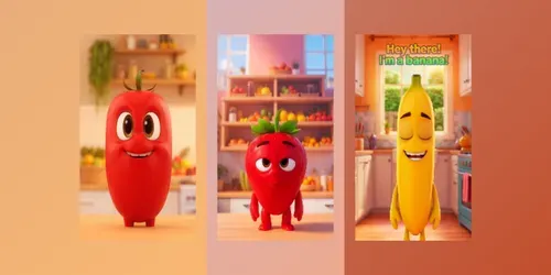 Healthy Talking Fruits generated by grok-video
