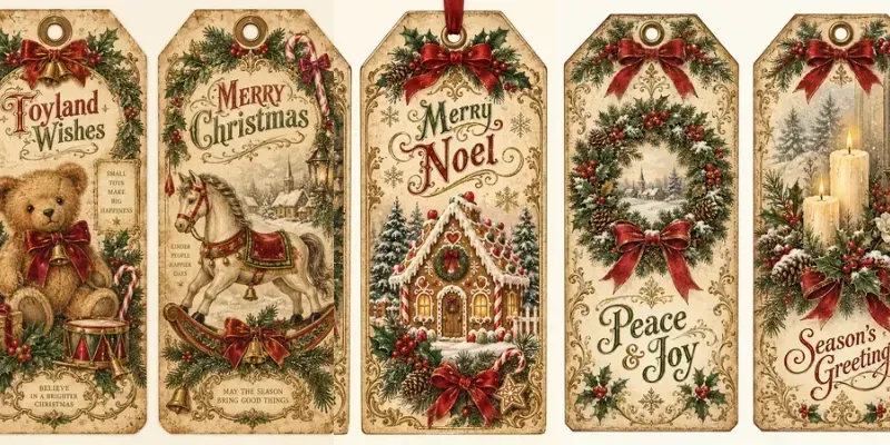 Vintage Christmas Gift Tags generated by undefined