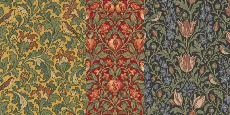 Art And Crafts Floral Seamless Art