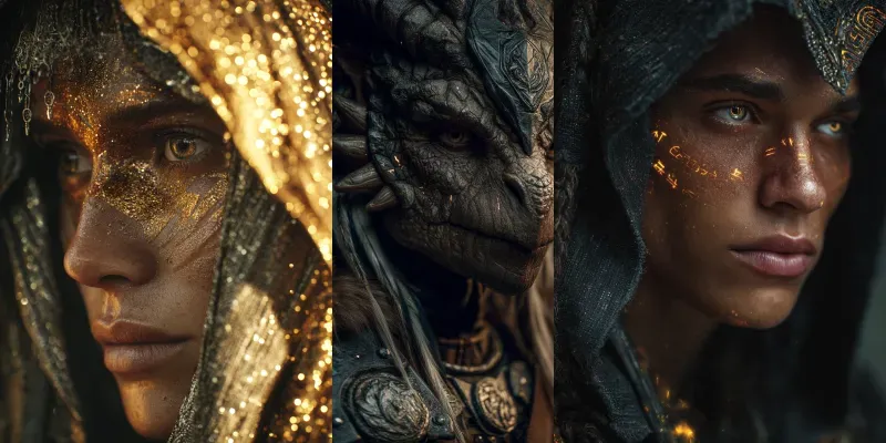 Fantasy Character Portrait Templates generated by undefined