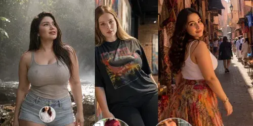Photo Curvy Characters generated by chatgpt-image