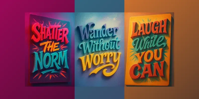 Mixed Expressive 3D Quote Posters generated by undefined