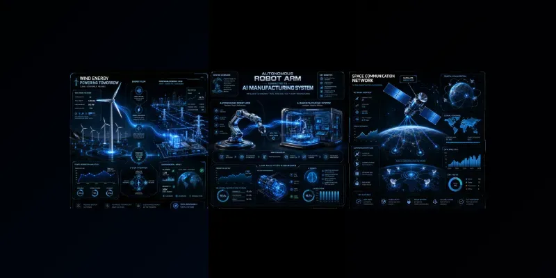 Neon Tech Infographic Creators generated by undefined