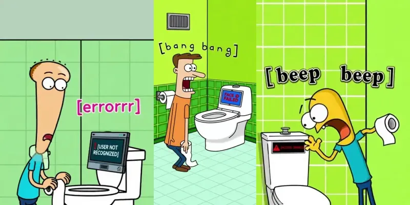 Smart Toilet Face Id Fails generated by undefined