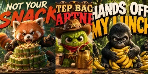 Bold Attitude Mascot Poster Collections generated by chatgpt-image