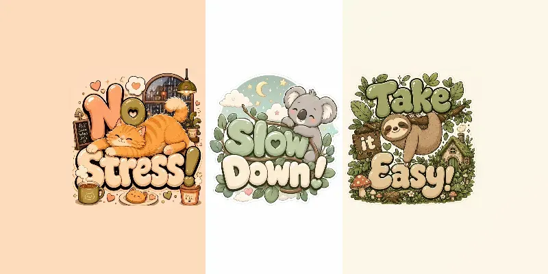 Cute Animal Quote Sticker Designs generated by undefined