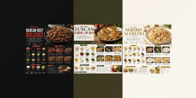 Premium Recipe Infographic Kits generated by undefined