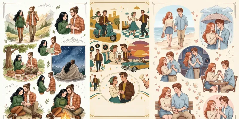 Couple Collage Poster Art Studios generated by undefined