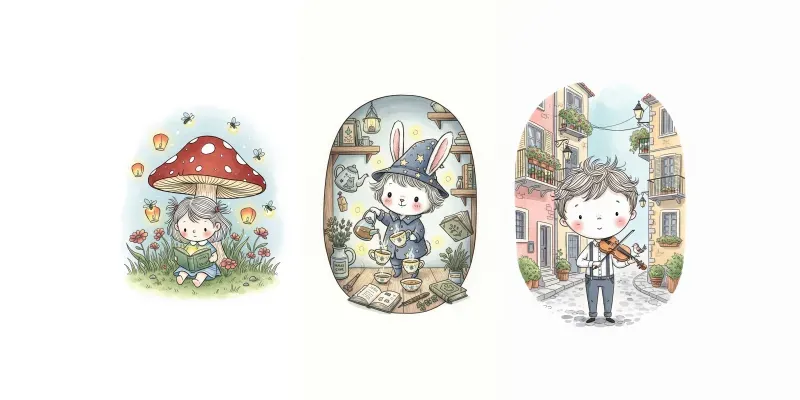 Whimsical Storybook Scenes generated by undefined