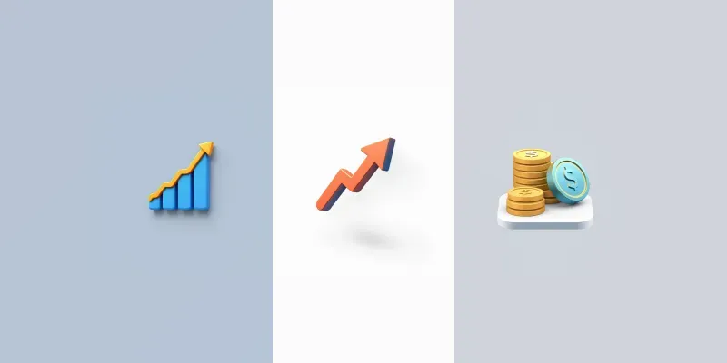 Finance Minimalist 3D Icons generated by undefined
